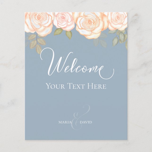 Elegante Hochzeit Willkommen gestalten Sie Ihr eig Flyer (Vorne)