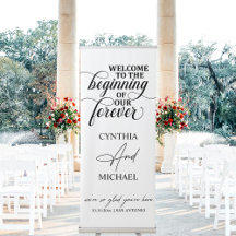 Elegante Hochzeit "Willkommen in unserem Forever"