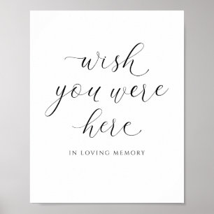 Elegante Hochzeit wünscht, Sie wären hier im Gedäc Poster