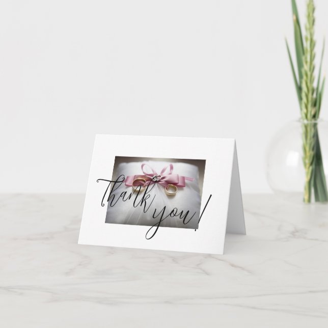Elegante Hochzeiten Dankeskarten - Personalisiert Dankeskarte (Vorderseite)