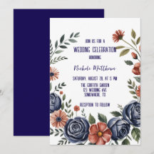 Elegante Hochzeiten der Marine und Korallen