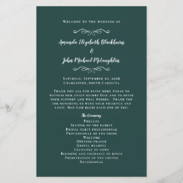 Elegante Hochzeiten Emerald Modern Zeremony Progra