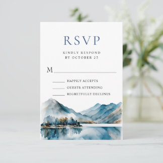 Elegante Hochzeiten im Wald RSVP Karte