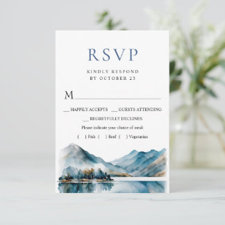 Elegante Hochzeiten im Wald RSVP Karte