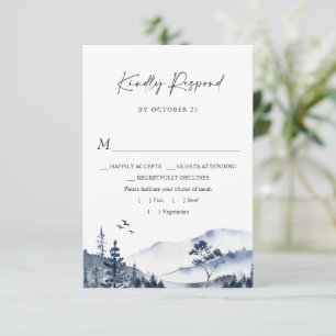 Elegante Hochzeiten im Wald RSVP Karte