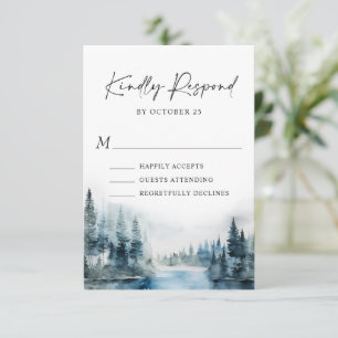 Elegante Hochzeiten im Wald RSVP Karte