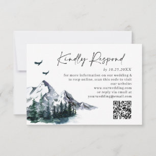 Elegante Hochzeiten im Wald RSVP Karte