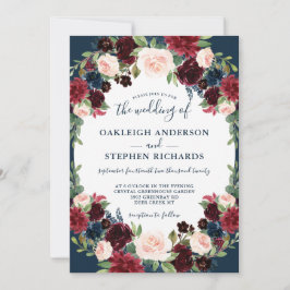 Elegante Hochzeiten in Burgund und der Marine Einladung