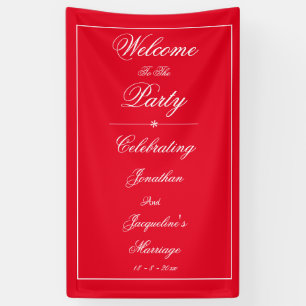 Elegante Hochzeiten Individuelle Name Chic Red Wel Banner