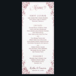 Elegante Hochzeiten- oder Veranstaltungsmenüs (Dus Menükarte<br><div class="desc">Regal Elegant Wedding oder Event Menus (Dusty Rose): Dieses Hochzeitsmenü ist einfach und Vintag. Es ist Set in staubiger Rose, aber man kann die Designfarbe auf alles ändern, was man will, indem man einfach die Hintergrundfarbe ändert. **WIE SIE IHRE DESIGN-FARBE ÄNDERN** 1) Klicken Sie auf den Button "Personalisieren". 2) Klicken...</div>
