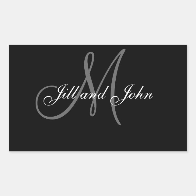 Elegante Hochzeiten Personalisiert Wine Labels Rechteckiger Aufkleber (Vorderseite)