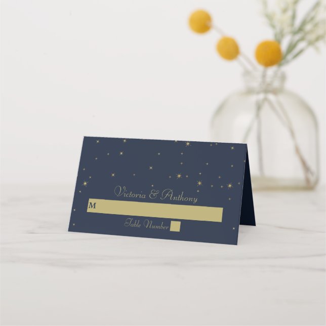 Elegante Hochzeiten von Marinestreitkräften und Go Platzkarte (Vorderseite)