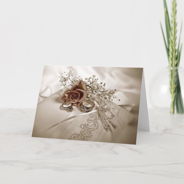 Elegante Hochzeitkarte Karte (Vorderseite)