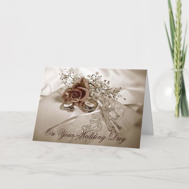 Elegante Hochzeitkarte Karte (Vorderseite)