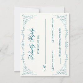 Elegante Hochzeits-Antwortkarte RSVP Karte