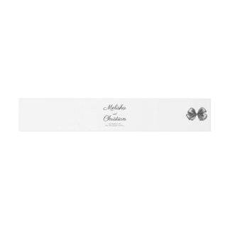 Elegante Hochzeits-Einladung mit Bauchbinde Einladungsbanderole