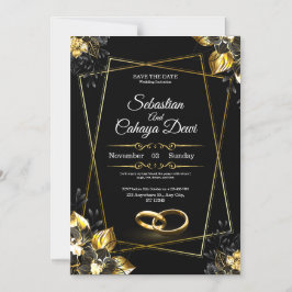 Elegante Hochzeits-Einladungskarte Magneteinladung