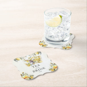 Elegante Hochzeits-Limonen-Vintage-Teeparty Untersetzer