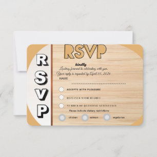 Elegante Hochzeits-RSVP-Karte Anpassbare Antwort