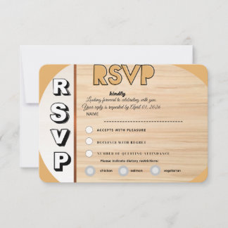 Elegante Hochzeits-RSVP-Karte | Anpassbare Antwort