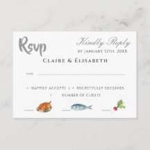 Elegante Hochzeits-RSVP-Karte