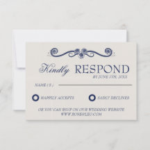 Elegante Hochzeits-RSVP-Karte | Boho Old Money Vin