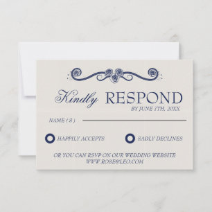 Elegante Hochzeits-RSVP-Karte Boho Old Money Vin RSVP Karte