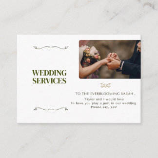Elegante Hochzeits-Service-Einladungsflyer | Moder Begleitkarte