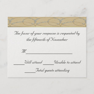 Elegante Hochzeits-Wartekarte RSVP Karte