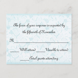 Elegante Hochzeits-Wartekarte RSVP Karte