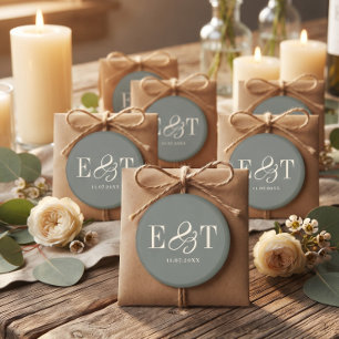 Elegante Hochzeitsanfangsbuchstaben des Brautpaare Magnet