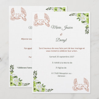 Elegante Hochzeitsankündigung Einladung