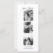 Elegante Hochzeitsankündigung Save the Date Fotos