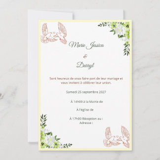 Elegante Hochzeitsanzeige  Einladung