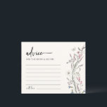 Elegante Hochzeitsberatungskarte<br><div class="desc">Die elegante und stilvolle Hochzeitsratenkarte bietet wunderschöne handbemalte Aquarelltöne,  lila und blaue pastellfarbene Wildblumen und eine wunderschöne Salbeigrün mit einem niedlichen,  weißen Schmetterling,  der in einem hübschen Vintagen Bouquet auf Elfenbeinhintergrund angeordnet ist. Suchen Sie in den Hochzeitssammlungen der eleganten Pastel-Wildblumen nach koordinierenden Artikeln.</div>