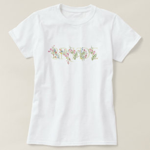 elegante Hochzeitsblumen Frühling BRAUT Junggesell T-Shirt