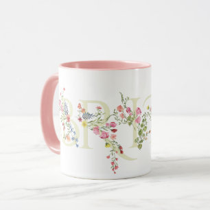 elegante Hochzeitsblumen Frühling BRAUT Junggesell Tasse