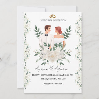 Elegante Hochzeitseinladung – Ein moderner Touch f Einladung