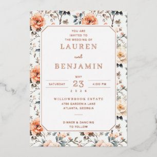 Elegante Hochzeitseinladung Folieneinladung