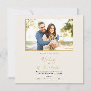 Elegante Hochzeitseinladung für Ihr Foto Dankeskarte
