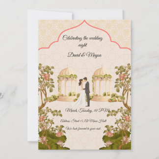 Elegante Hochzeitseinladung in sanften romantische Einladung