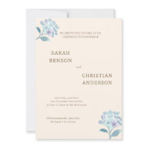 Elegante Hochzeitseinladung mit Blumendesign