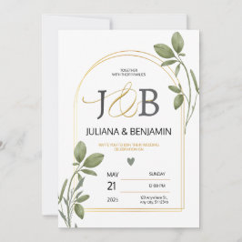 Elegante Hochzeitseinladung mit Deli Einladung