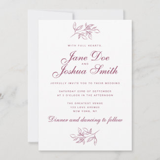 Elegante Hochzeitseinladung mit Grün Einladung