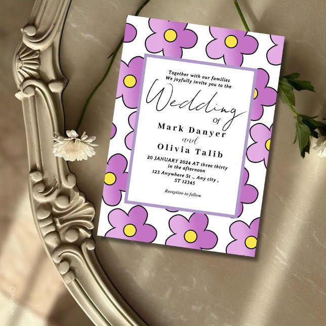 Elegante Hochzeitseinladung mit moderner Kalligraf Einladung (Von Creator hochgeladen)