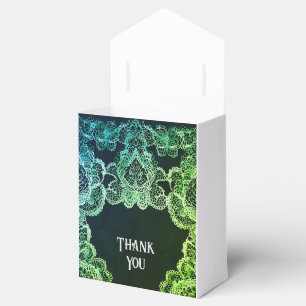 Elegante Hochzeitseinladung mit Spitze Geschenkschachtel