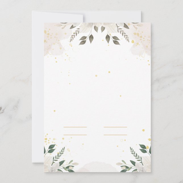 Elegante Hochzeitseinladung - Modernes Design Einladung (Rückseite)