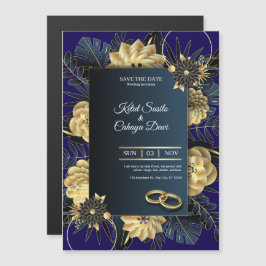 Elegante Hochzeitseinladungskarte Magneteinladung