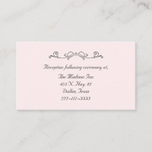 Elegante Hochzeitseinschließungskarten Begleitkarte