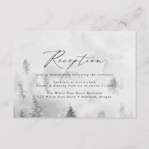 Elegante Hochzeitsempfang im Grauwald Begleitkarte